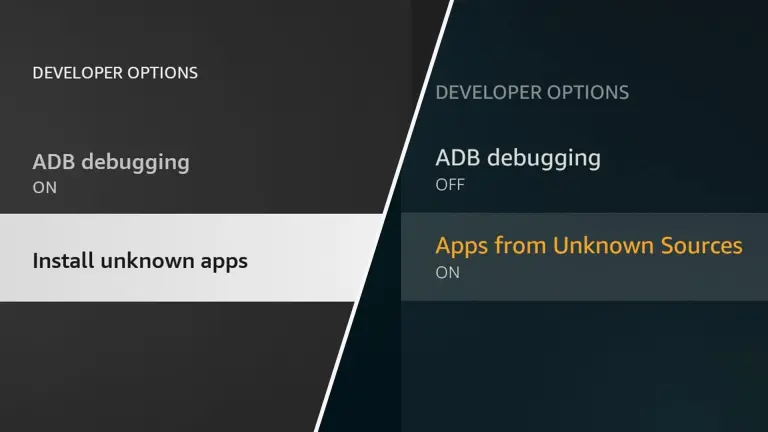Firestick Developer Options